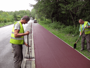 Kolorowy asfalt Katowice ColorFalt V Czerwony